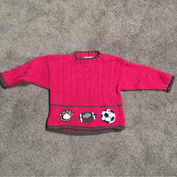 AND THEN THERE WAS JAKE Red Crew Neck Sports Sweater Baseball Football Soccer 2T - Picture 1 of 6